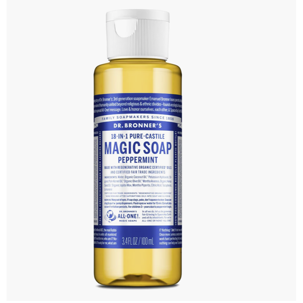 Dr. Bronners Bath & Body 3.4oz / Peppermint Dr. Bronners's Pure Castile Magic Bar Soap 3.4oz