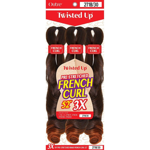 Outre PRE-STRETCHED Outre: 3X TWISTED UP-DIY PRESTRETCHED BRAID FRENCH CURL 52"