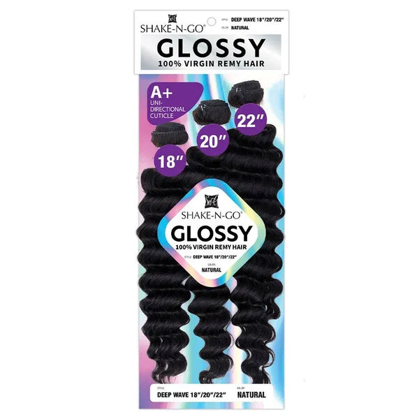 Shake N' Go Virgin Remi Hair Shake N' Go: Glossy Deep Wave