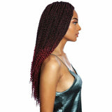 Afri-Naptural Crochet Hair #1 - Jet Black Afri-Naptural 3X COILY ENDS BOX BRAID 18"
