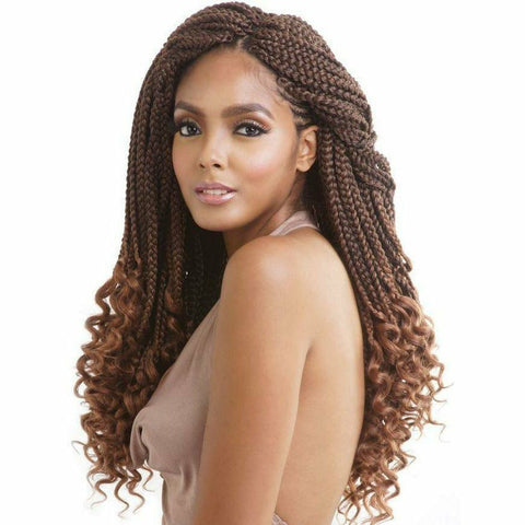 Afri-Naptural Crochet Hair #1 - Jet Black Afri-Naptural: Curly Ends Box Braid 18"