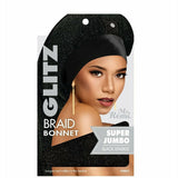 Annie bon Black Sparkle #3647 Ms. Remi: Premium Glitz Braid Bonnet
