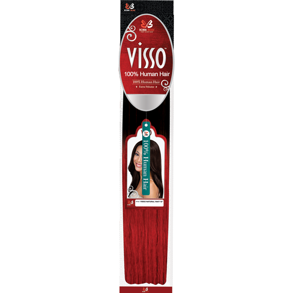 Bobbi Boss Weaving Hair 10" / #TT1B/RED BOBBI BOSS® VISSO™ Yaky Special Color<br> 100% Human Hair