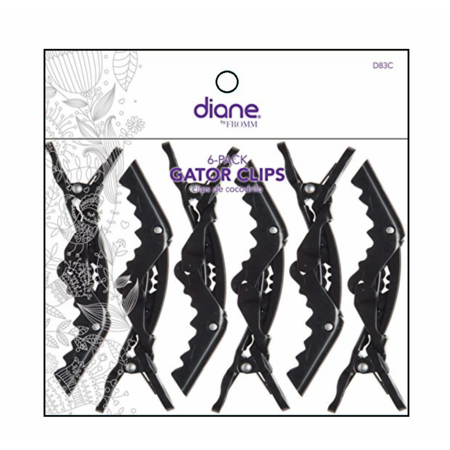 Diane Salon Tools Diane: D83C 4 1/2 Gator Clips 6pc