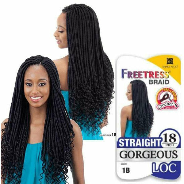 FreeTress Crochet Hair FreeTress: Straight Goddess Loc 18'' Crochet Braids