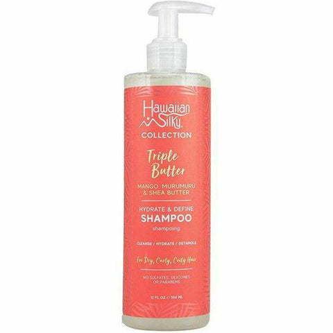 Hawaiian Silky: Triple Butter Hydrate & Define Shampoo 12oz