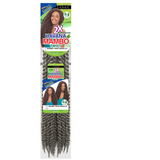 Janet Collection Crochet Hair #51 - Grey (Mix Black + 70% Gray) JANET COLLECTION™: 24" 2X Havana Mambo Twist 100% Kanekalon/Toyokalon