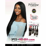 Mane Concept Virgin Bundles Pristine: 11A 100% Unprocessed Human Hair 3 Bundle + Closure Pack - Straight