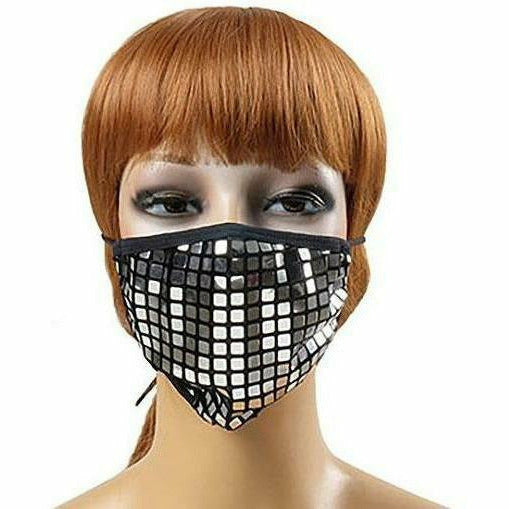 Square Sparkle Rhinestone Reusable Face Masks