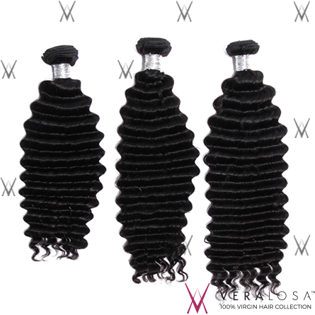 Vera Losa™ Virgin Human Hair 12+14+16 / Natural Color Vera Losa™ 8A Deep Wave - 3 Bundle Deals