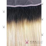 Vera Losa™ Virgin Human Hair 14" / #1B/613 Vera Losa™ Pre-Bleached 13x4 Lace Frontal- Straight